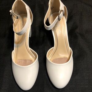 White leather shoes